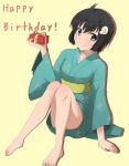 akumu_(hiziiiiii) araragi_tsukihi black_eyes black_hair happy_birthday japanese_clothes kimono monogatari_(series) nisemonogatari short_hair 