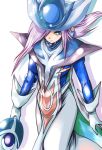  blue_eyes gloves hat silent_magician silver_hair staff yu-gi-oh! yuu-gi-ou yuu-gi-ou_duel_monsters 