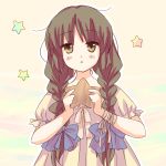  black_hair braid brown_eyes clannad dress ibuki_fuuko long_hair nikotamu starfish twin_braids twintails 