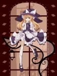  1girl apron blonde_hair hat kirisame_marisa kuromari_(runia) long_hair solo touhou witch_hat yellow_eyes 