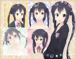  blush brown_eyes frown hiroki_eiki hoodie k-on! long_hair nakano_azusa open_mouth ribbon school_uniform tears twintails 