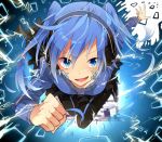  blue_hair character_request ene_(kagerou_project) headphones kagerou_project pantyhose skirt solo tobari_(brokenxxx) twintails 