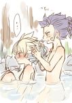  ... 2boys bathing blush hakuryuu_(inazuma_eleven) inazuma_eleven inazuma_eleven_(series) inazuma_eleven_go male multiple_boys nude partially_submerged tobi_(one) tsurugi_kyousuke water 
