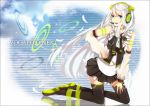  bad_id blue_eyes detached_sleeves headphones headset highres hiiro long_hair open_mouth ring_suzune skirt smile thigh-highs thighhighs very_long_hair vocaloid white_hair zettai_ryouiki 