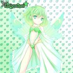  alternate_costume aqua_eyes character_name daiyousei fairy_wings green_hair short_hair side_ponytail solo swimsuit touhou vils wings 