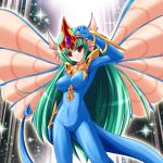  ancient_fairy_dragon cosplay crown dragon_girl fairy_wings fusion green_hair red_eyes tail wings yu-gi-oh! yuu-gi-ou yuu-gi-ou_5d&#039;s 