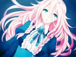  achiki bad_id blue_eyes bowtie braid highres ia_(vocaloid) long_hair looking_at_viewer open_mouth pink_hair solo tears twin_braids vocaloid 