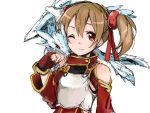  detached_sleeves fingerless_gloves gloves pina_(sao) red_eyes s@ki_kilisawa short_twintails silica sketch sword_art_online twintails 