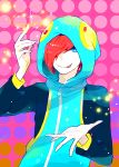  blue_eyes chasuke_(kiken) colorful hoodie leon pop&#039;n_music pop'n_music red_hair redhead smile solo 