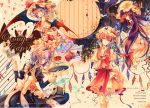  apron bat_wings blonde_hair blue_hair bow closed_eyes crystal eyes_closed fang flandre_scarlet flower food frills fruit full_moon hat hat_bow hat_ribbon izayoi_sakuya key kirero long_hair long_sleeves moon multiple_girls open_mouth patchouli_knowledge plate puffy_sleeves purple_hair red_eyes remilia_scarlet ribbon rose short_hair short_sleeves side_ponytail silver_hair strawberry touhou tray very_long_hair wide_sleeves wings wrist_cuffs yellow_eyes 