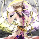  album_cover ayase_hazuki bracelet cabel cover jewelry looking_down short_hair sleeveless sleeveless_shirt solo touhou toyosatomimi_no_miko yellow_eyes 