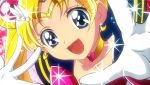  :d a_sa_(usako773) anime_coloring bishoujo_senshi_sailor_moon blonde_hair blue_eyes bow choker close-up company_connection face fake_screenshot gloves hair_ornament looking_at_viewer open_mouth parody precure sailor_moon smile smile_precure! style_parody tiara toei touei tsukino_usagi twintails 