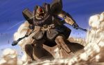  desert dom dom_tropen gundam_0083 mecha mobile_suit mobile_suit_gundam panzerfaust tagme weapon 