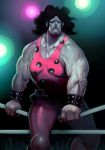  arena arms_up black_hair boxing_ring chain chains cheering doe final_fight hugo_andore messy_hair muscle street_fighter 