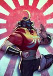  doe final_fight helmet leg_up looking_at_viewer male open_mouth rising_sun samurai_armor sodom street_fighter 