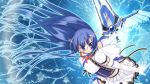  blue_eyes blue_hair colorful_cure elbow_gloves etoiles game_cg long_hair moric sakuramiya_aoi skirt sword weapon 