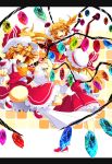  ascot blonde_hair clone crystal eyes flandre_scarlet four_of_a_kind_(touhou) fumiko_(miruyuana) hat hat_ribbon highres multiple_girls open_mouth puffy_sleeves red_eyes ribbon short_hair short_sleeves side_ponytail touhou wings 