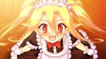  blonde_hair colorful_cure etoiles fang game_cg gloves headdress long_hair maid moric red_eyes twintails vampire vermillion_vera_raihonen 
