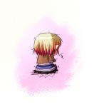  blonde_hair byoubyou mizuhashi_parsee pointy_ears short_hair short_sleeves sitting solo touhou trembling 