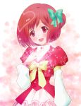  1girl akb0048 blush chiririn heart motomiya_nagisa red_hair redhead ribbon short_hair smile solo sparkle 