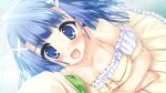  blue_eyes blue_hair blush cleavage colorful_cure dress etoiles game_cg long_hair moric no_bra sakuramiya_aoi 
