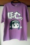  akemi_homura flat_gaze hairband homu lowres mahou_shoujo_madoka_magica photo purple_shirt shino_(ponjiyuusu) solo t-shirt 