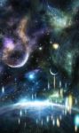  highres iy_tujiki nebula night original planet scenery shining sky space star sun 