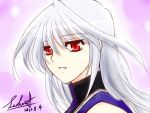  leoheart lowres lyrical_nanoha mahou_shoujo_lyrical_nanoha mahou_shoujo_lyrical_nanoha_a&#039;s mahou_shoujo_lyrical_nanoha_a's red_eyes reinforce silver_hair smile solo 