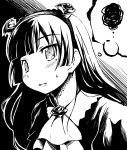  blush gokou_ruri kubocha long_hair lowres mole monochrome ore_no_imouto_ga_konna_ni_kawaii_wake_ga_nai smile solo squiggle 