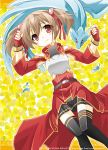  brown_eyes brown_hair minazoi_kuina pina_(sao) short_twintails silica sword_art_online thigh-highs thighhighs twintails 