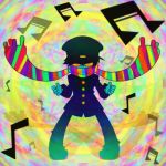  colorful glasses hat male nakaji pop&#039;n_music pop'n_music scarf school_uniform short_hair solo 