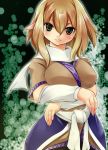  arm_warmers bad_hands blonde_hair crossed_arms looking_at_viewer mizuhashi_parsee pointy_ears short_hair solo sorato_jun touhou 