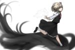  blonde_hair closed_eyes darkness detached_wings eyes_closed long_sleeves open_mouth otouto_(caster5) outstretched_arms rumia short_hair solo touhou white_wings wings 