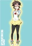  black_eyes blush brown_hair cosplay crossdressinging d2inis english female_protagonist_(pokemon_bw2) highres kyouhei_(pokemon) legwear_under_shorts male male_protagonist_(pokemon_bw2) mei_(pokemon) mei_(pokemon)_(cosplay) open_mouth pantyhose pokemon pokemon_(game) pokemon_bw pokemon_bw2 raglan_sleeves sahuyaiya shoes short_hair shorts simple_background skirt sneakers solo sweatdrop title_drop trap visor visor_cap 