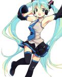  aqua_eyes aqua_hair bare_shoulders boots detached_sleeves drawr hatsune_miku headset long_hair necktie open_mouth skirt smile solo thigh-highs thigh_boots thighhighs twintails very_long_hair vocaloid white_background 