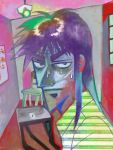  ace_of_diamonds card chair cubism diolemonde highres itou_kaiji kaiji lamp lying_card male parody playing_card room scar sweat table window 