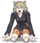  animal_ears blonde_hair blue_eyes cat_ears fangs hands hunter_x_hunter male nefelpitou 