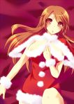  bad_id breasts brown_eyes brown_hair christmas dress long_hair mizuno_yun suzumiya_haruhi_no_yuuutsu 