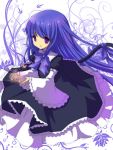  blue_hair butterfly dress frederica_bernkastel long_hair tail umineko_no_naku_koro_ni violet_eyes 