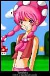   ? blush clouds flat_chest mario mushroom pink_eyes pink_hair super_mario_bros. toad toadette  