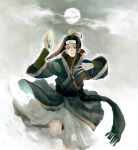  between_fingers black_hair dagger forehead_protector haku haku_(naruto) japanese_clothes kirigakure_symbol long_hair male mask moon naruto sakin solo trap weapon 