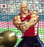  2012_summer_olympics beard copyright_request facial_hair hammer_throw male manly matataku muscle old_man olympics realistic 