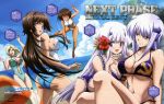  absurdres ass beach bikini breasts casual_one-piece_swimsuit cleavage cloud clouds competition_swimsuit cryska_barchenowa flower frilled_bikini frills hammer_and_sickle hara_yumiko highres inia_sestina long_hair multiple_girls muvluv muvluv_alternative muvluv_total_eclipse navel o-ring_swimsuit official_art one-piece_swimsuit print_bikini scan shell sky stella_bremer swimsuit takamura_yui tankini tarisa_manandal very_long_hair 