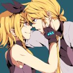  1girl blonde_hair brother_and_sister couple incest kagamine_len kagamine_rin kuronyanko project_diva project_diva_extend short_hair siblings twincest twins vocaloid 