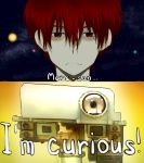  1boy curiosity_(mars_rover) curious hyouka mars mars_science_laboratory nasa parody personification pun red_eyes red_hair redhead style_parody 