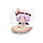  :3 bat_wings blush chibi drooling lowres open_mouth purple_hair rebecca_(keinelove) remilia_scarlet solid_oval_eyes solo touhou translated uu~ wings 