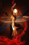  1boy aang aerokinesis avatar:_the_last_airbender avatar_state bald earth_(element) element_bending fire northernbanshee pyrokinesis solo tattoo water wind 