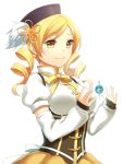  blonde_hair breasts drill_hair grief_seed hat highres jenevan magical_girl mahou_shoujo_madoka_magica tomoe_mami twin_drills twintails yellow_eyes 