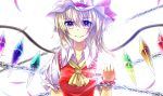  blonde_hair chain chains daradara1999 flandre_scarlet fuuna_(conclusion) hat looking_at_viewer smile solo touhou wings 