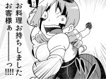  blood blood_on_face clenched_hand comic drill_hair foreshortening gogiga_gagagigo magical_girl mahou_shoujo_madoka_magica monochrome open_mouth tomoe_mami translated translation_request twin_drills 
